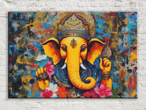 Ganesha Hindu God Art Print, Wisdom And Strength