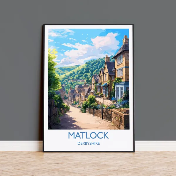 Matlock Travel Poster, Derbyshire England