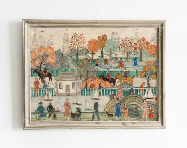 New York Central Park Vintage Cityscape Art Print