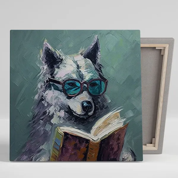 Fox With Glasses Art Print, Modern Animal Wall Decor