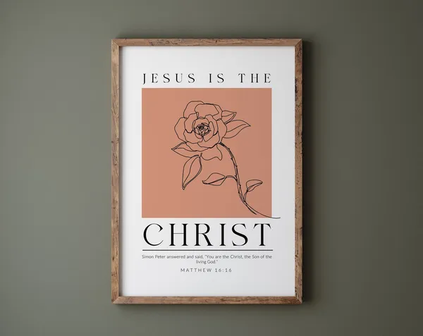 Matthew 16:16 Jesus Is The Christ Minimalist Art Print