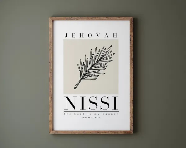 Jehovah Nissi Exodus 17:8-16 Minimalist Bible Verse Print