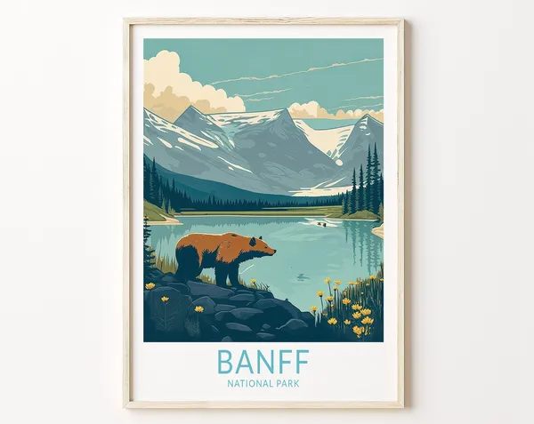 Banff National Park Canada Travel Poster