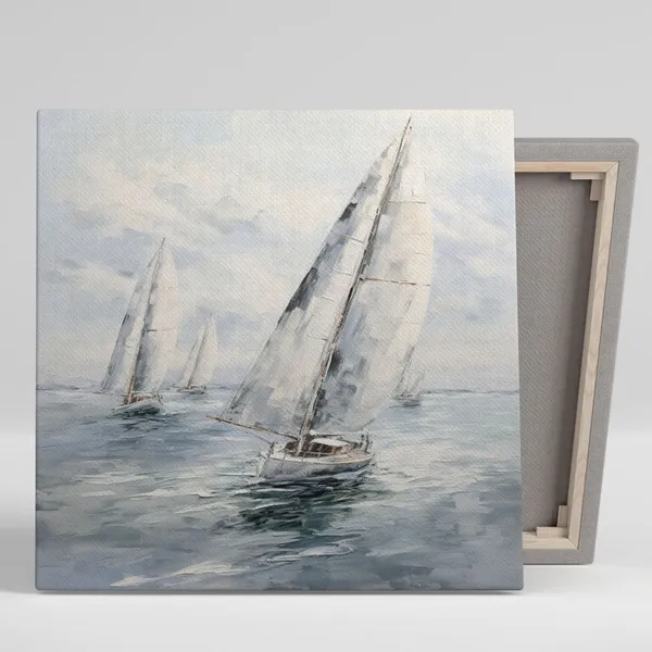 Sailing Boat Seascape Art Print, Coastal Decor