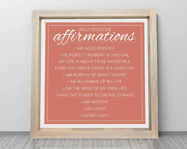 Daily Positive Affirmations Custom Wall Art Print