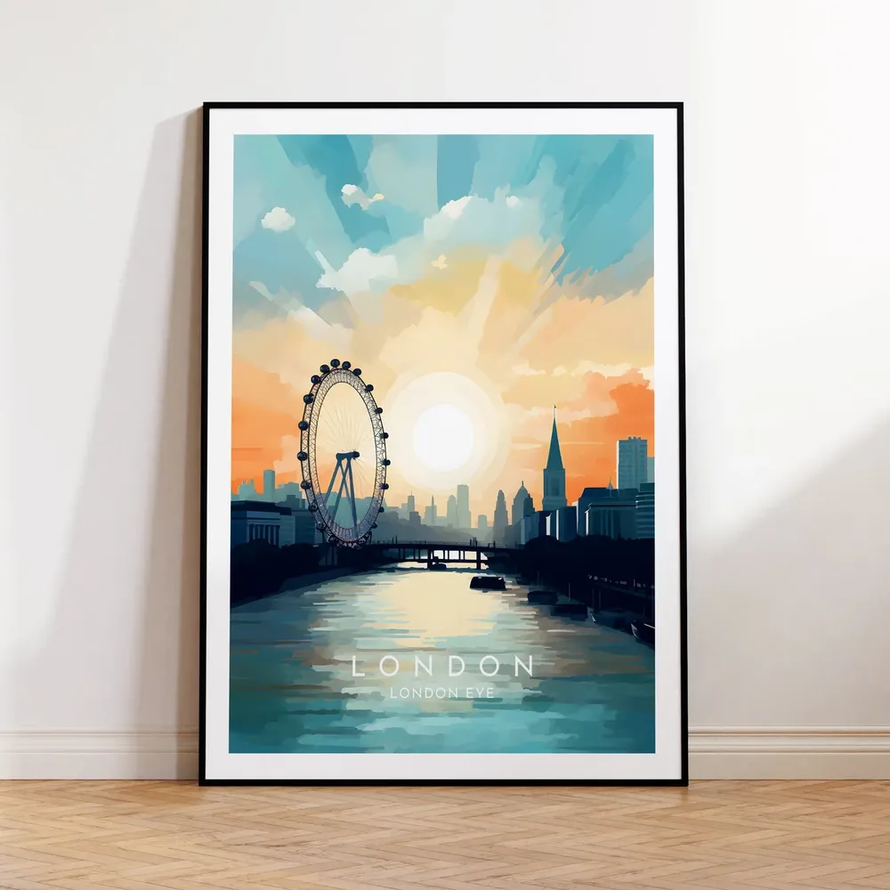 London Eye, England Travel Poster