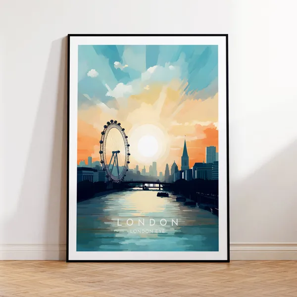 London Eye, England Travel Poster