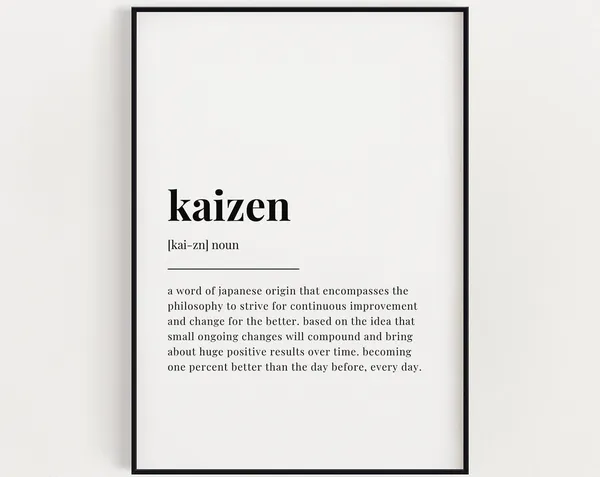 Kaizen Definition Quote Art Print