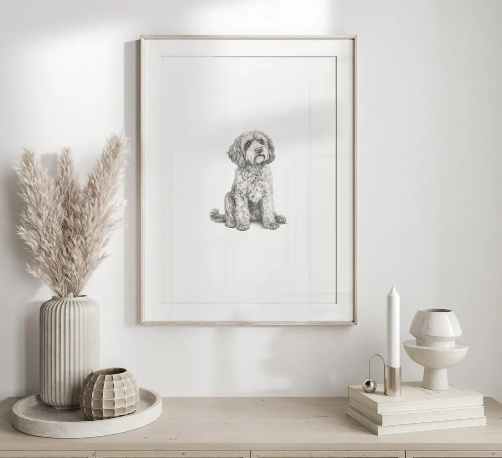 Cockapoo Print, Dog Sketch Art Print - Image 5
