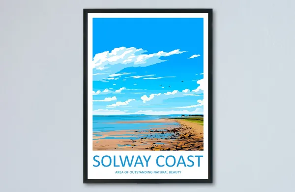 Solway Coast Travel Poster, AONB Wall Print