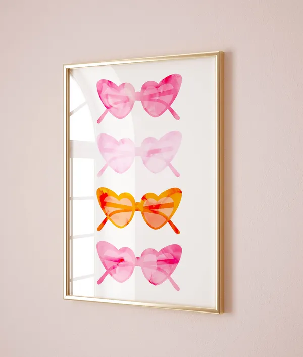 Lolita Sunglasses Preppy Dorm Room Art Print