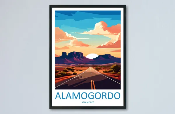 Alamogordo New Mexico Travel Poster, Art Print