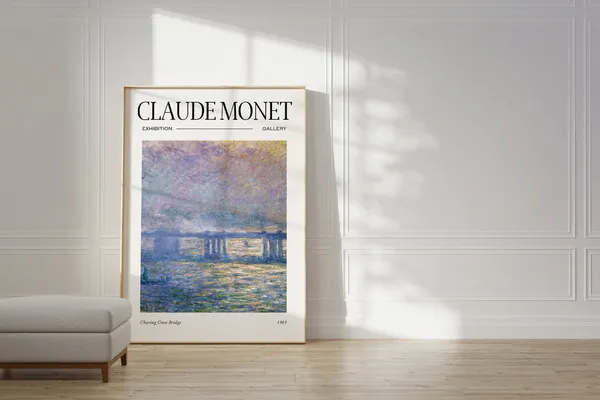 Claude Monet Poster, Mid-Century Modern Art Print