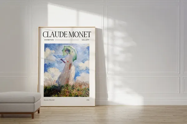 Claude Monet Mid Century Modern Wall Art Poster