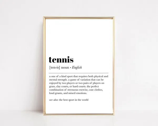 Tennis Captain Gift Tennis Definition Poster