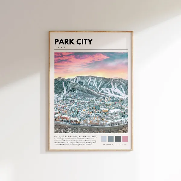 Park City Utah Travel Poster, Home Decor