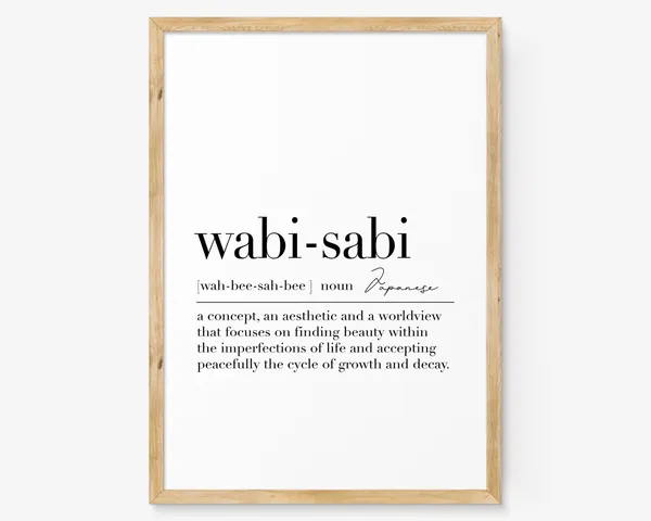 Wabi Sabi Typography Japanese Poster Art Print