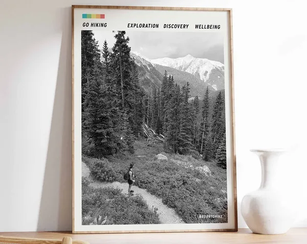 Hiking Adventure Art Print, Outdoor Wall Art
