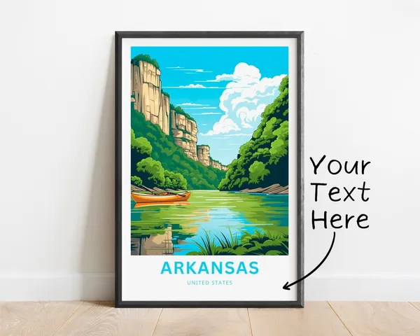 Personalized Arkansas Travel Poster, United States