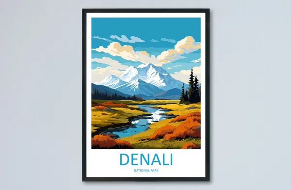 Denali National Park Gift Wall Art Print