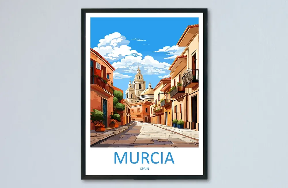 Murcia Travel Poster, Spain Place Print