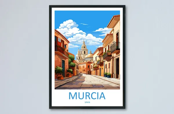 Murcia Travel Poster, Spain Place Print