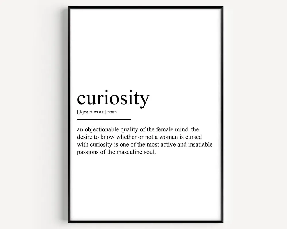 Curiosity Definition Art Print