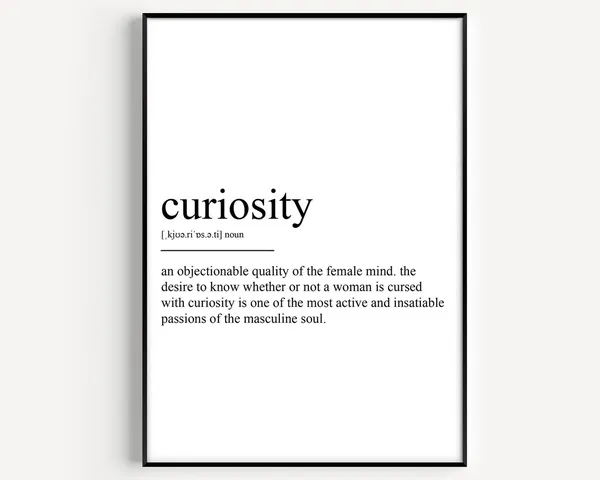 Curiosity Definition Art Print