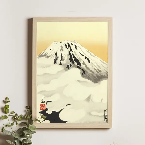 Mt Fuji Sunset Yokoyama Taikan Ukiyo-e Art Print