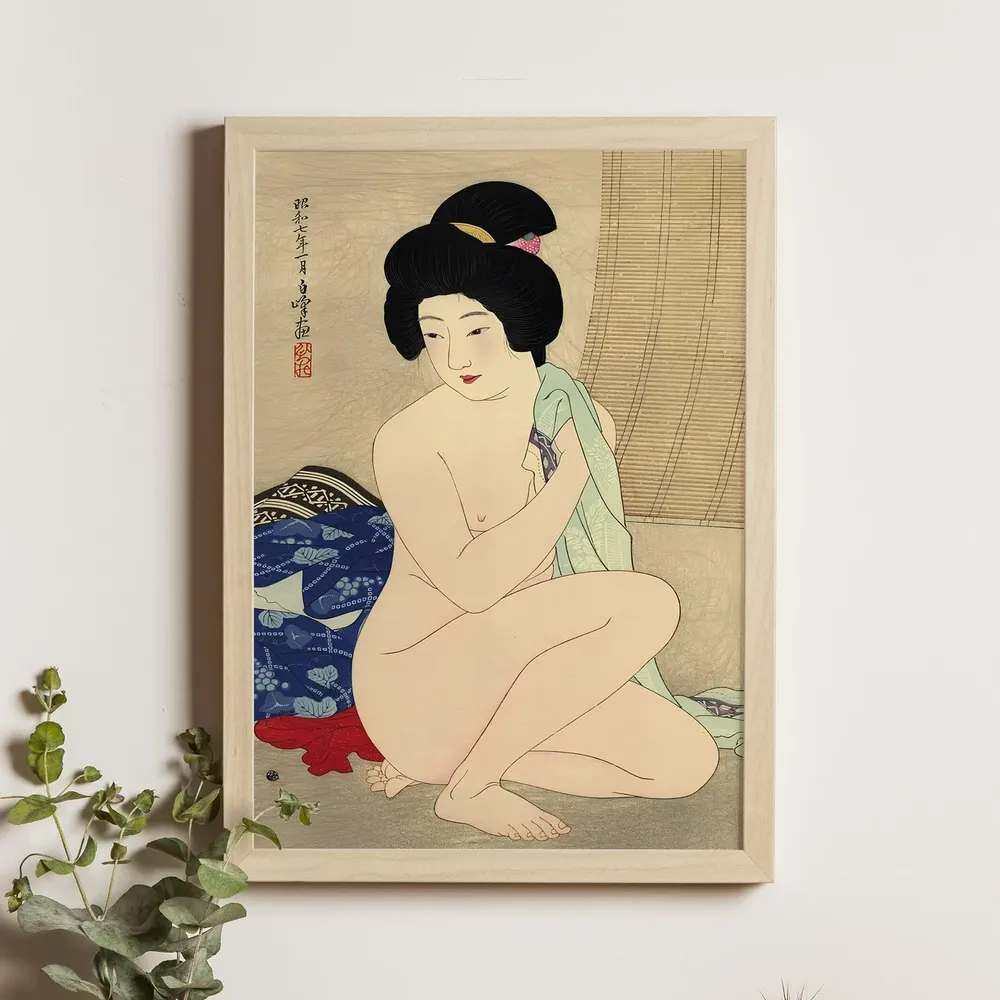 After The Bath, Hirano Hakuho Ukiyo-e Art Print