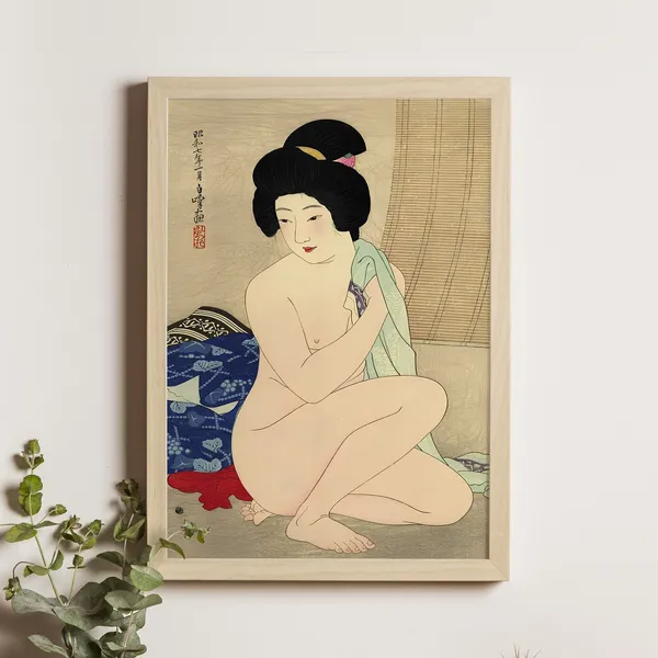 After The Bath, Hirano Hakuho Ukiyo-e Art Print