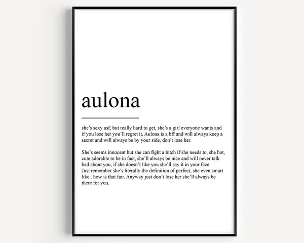 Aulona Definition Art Print