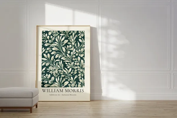 William Morris Mid-Century Flower Market Art Print