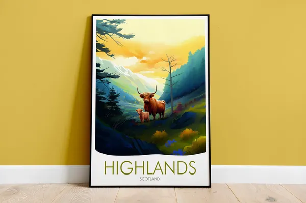 Scotland Travel Print, Scottish Highlands