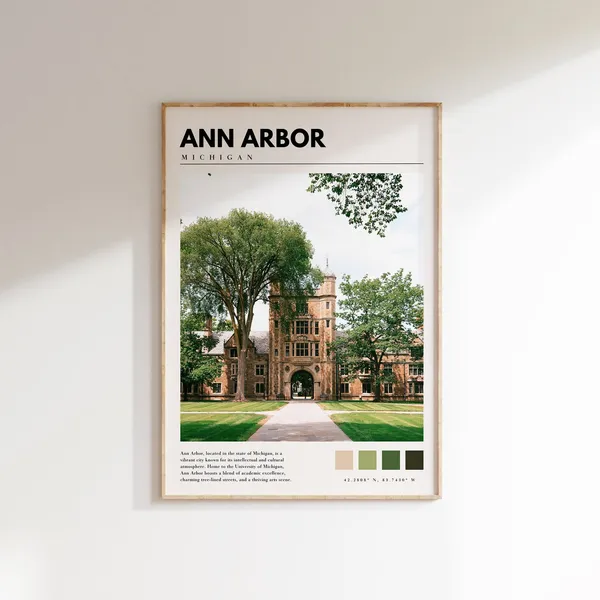 Ann Arbor, Michigan University Of Michigan Art Print