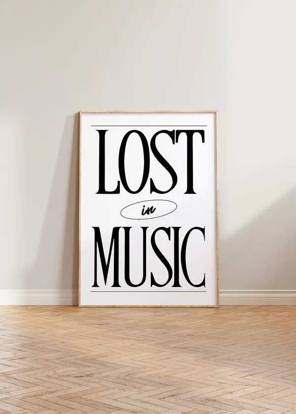 Retro Music Wall Art Print, 80s 90s Vintage