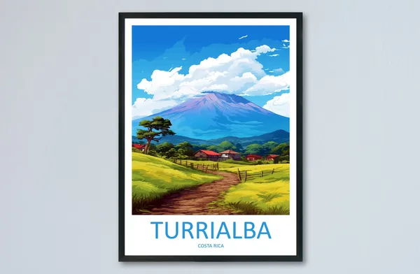 Turrialba Travel Poster, Costa Rica Wall Art