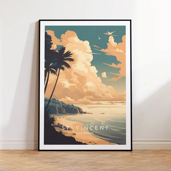 St Vincent Travel Poster, Caribbean Home Decor