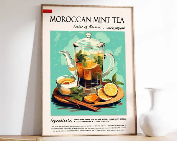 Moroccan Mint Tea Food and Drink Art Print