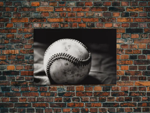 Black and White Baseball Player Poster Art Print