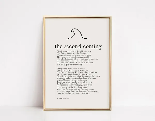 W.B. Yeats The Second Coming Quote Art Print