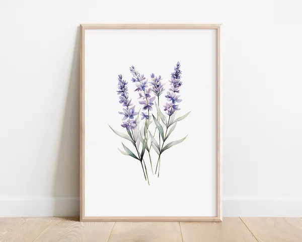 Lavender Nursery Art Print, Wildflower Nursery Decor