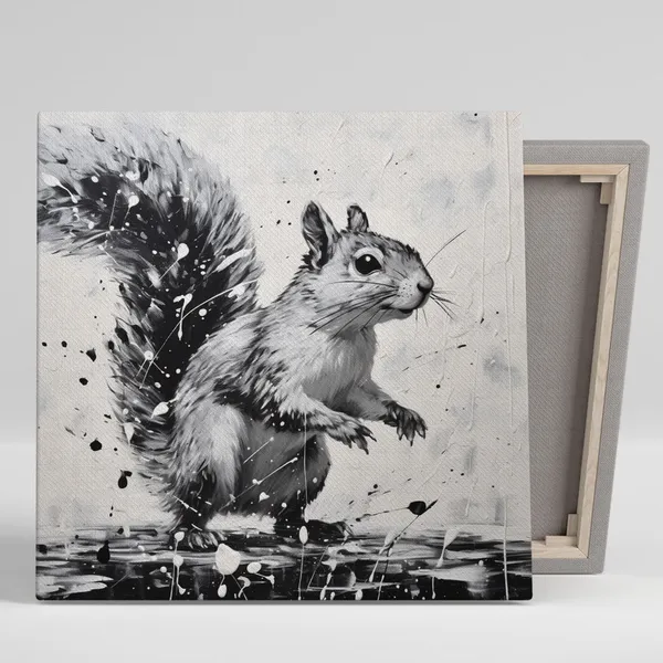 Squirrel Contemporary Art Print, Whimsical Decor