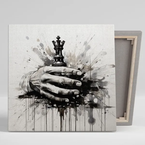 Black And White Chess Wall Art Print, Classic Decor