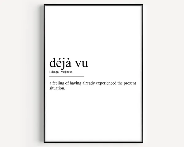 Dj Vu Definition Typography Art Print