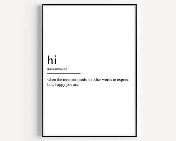 Hi Definition Typographic Art Print