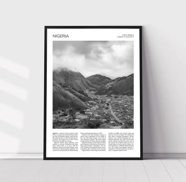 Nigeria Idanre Hill Landscape Travel Poster Print