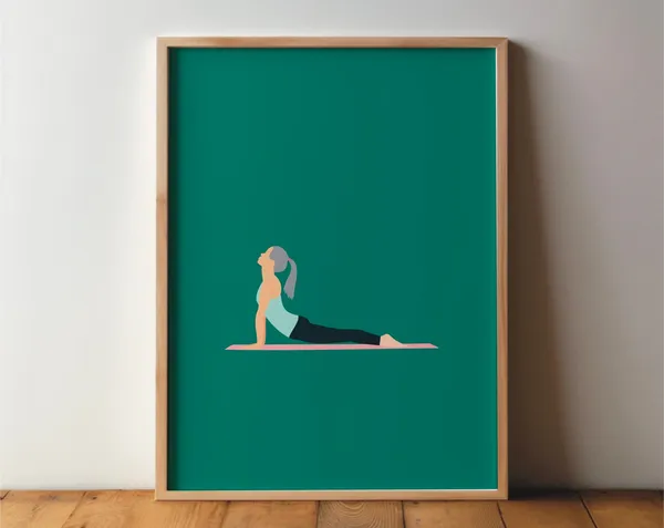 Yoga Lady 2 Minimal Modern Yoga Art Print