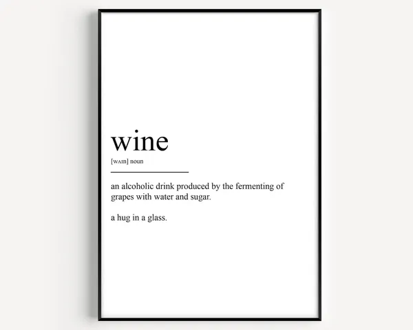 Wine Definition Art Print