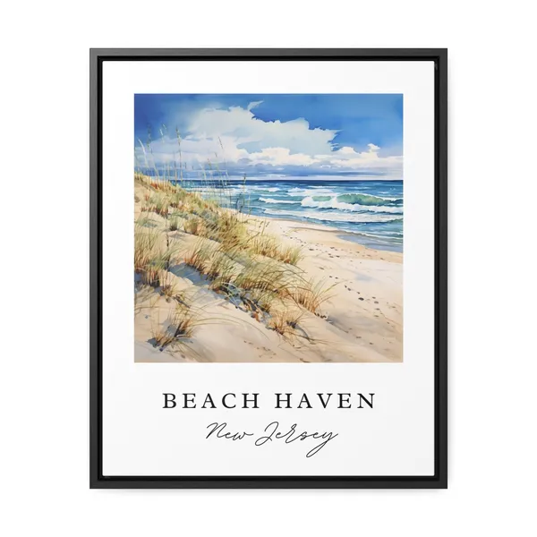 Beach LBI Custom Text Personalized Travel Poster